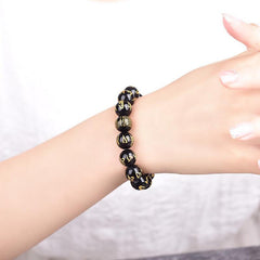 Obsidian Charm Bracelet