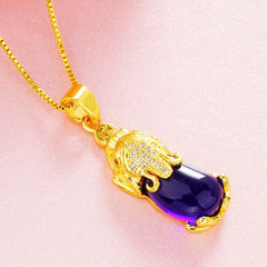Gold Pixiu Good Fortune Necklace
