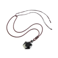 Black Obsidian Talisman Necklace for Protection